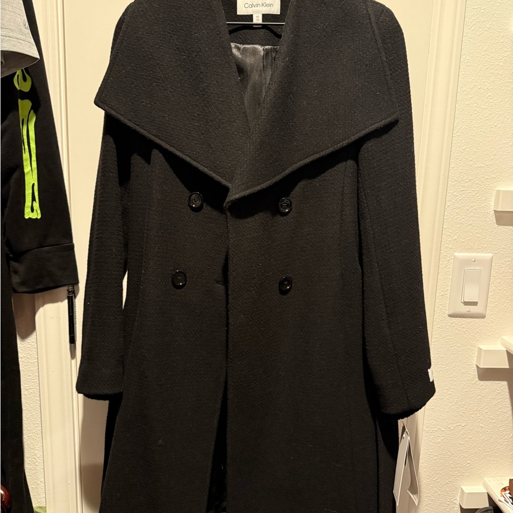 Calvin Klein Women's Elegant Black Pea Coat *NWT*